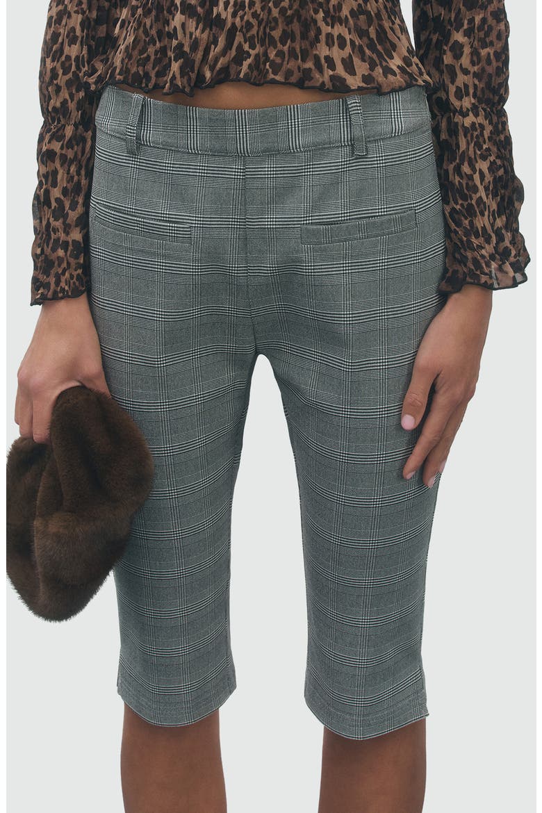 Sloan Glen Plaid Crop Pants, Alternate, color, BLACK WHITE