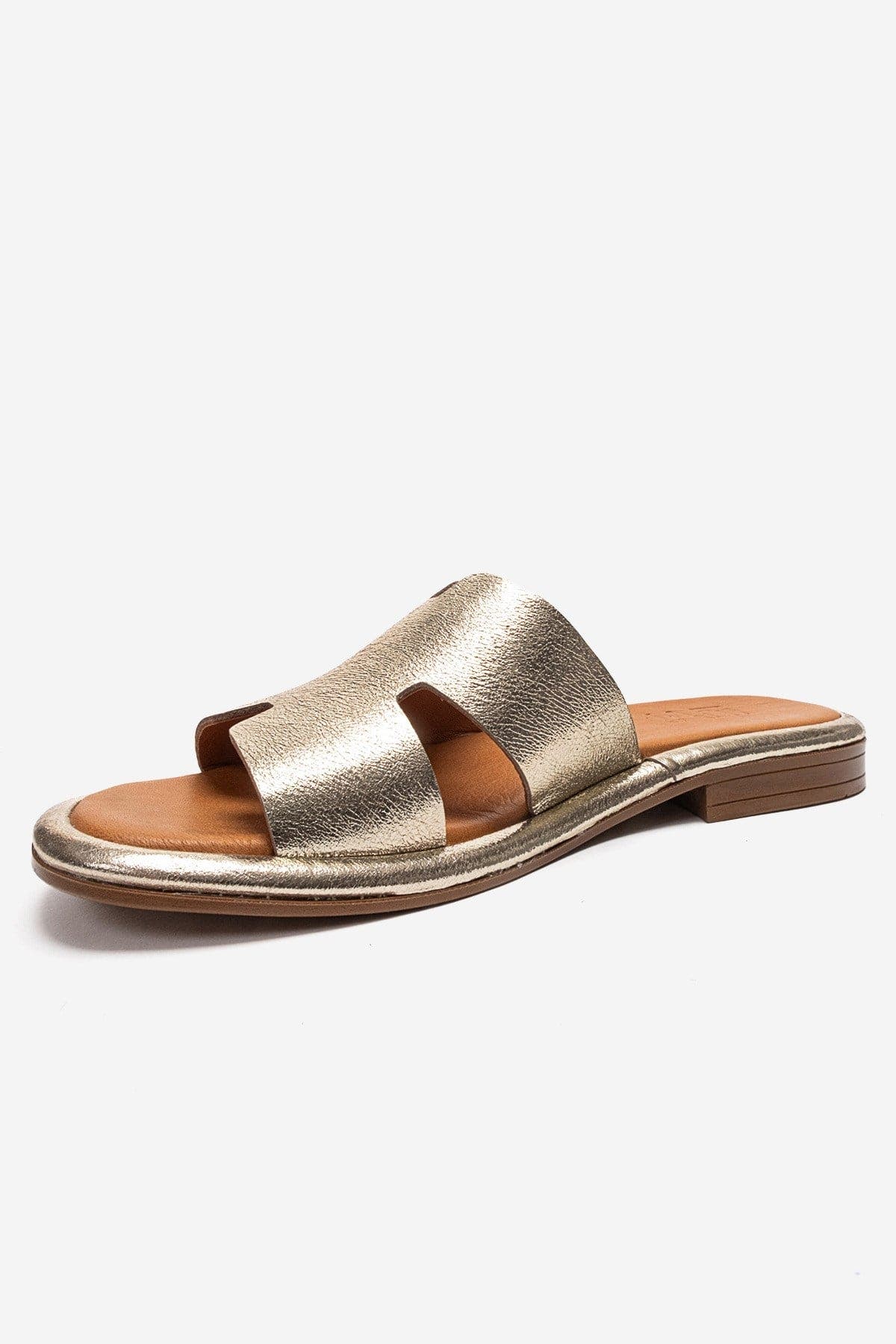 Brio Leather Sandal, Alternate, color, Gold