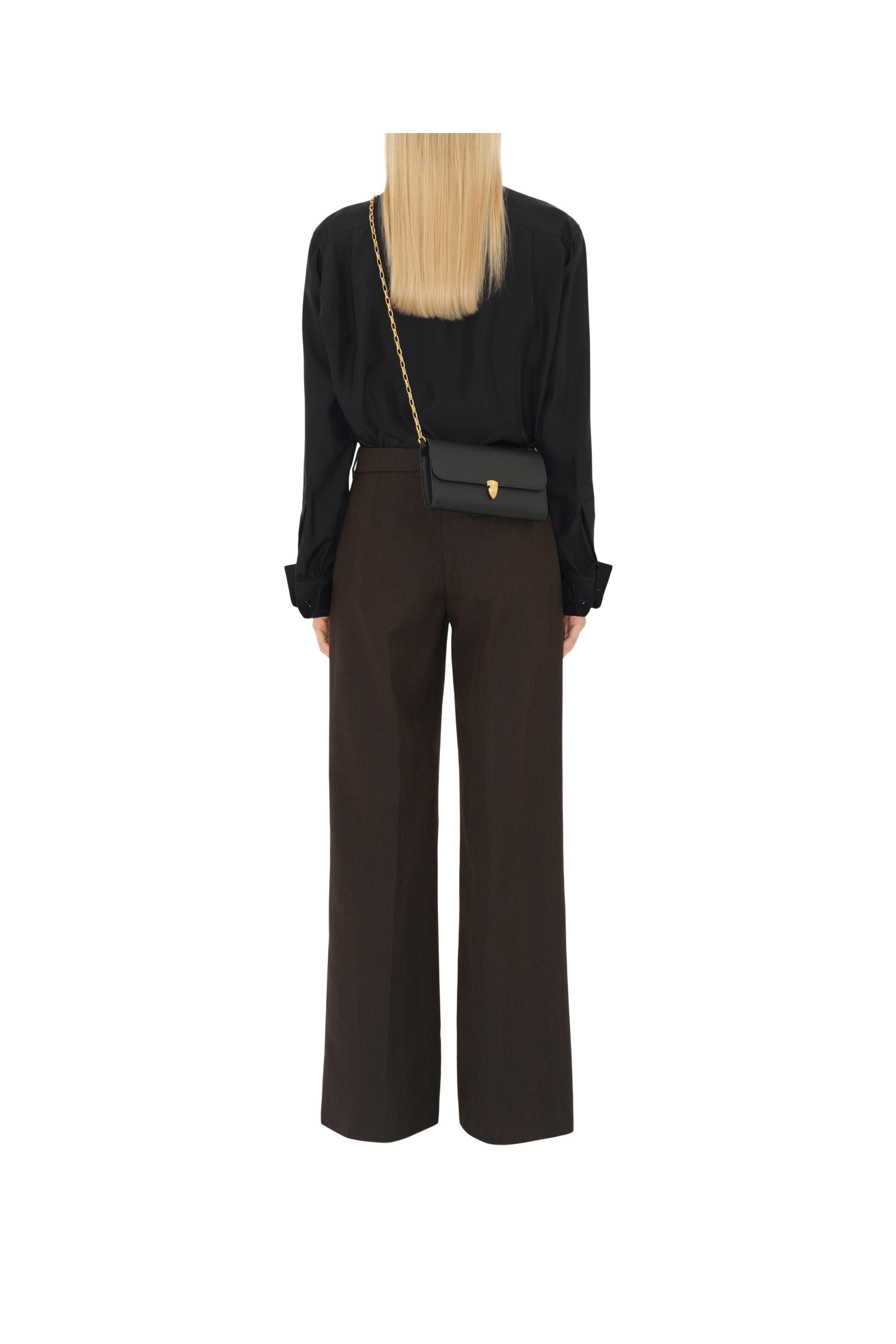 Burberry B Shield Chain Strap Wallet, Alternate, color, 