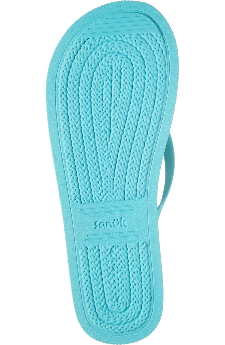 Sanuk Funshine Water Friendly Flip Flop, Alternate, color, Turquoise