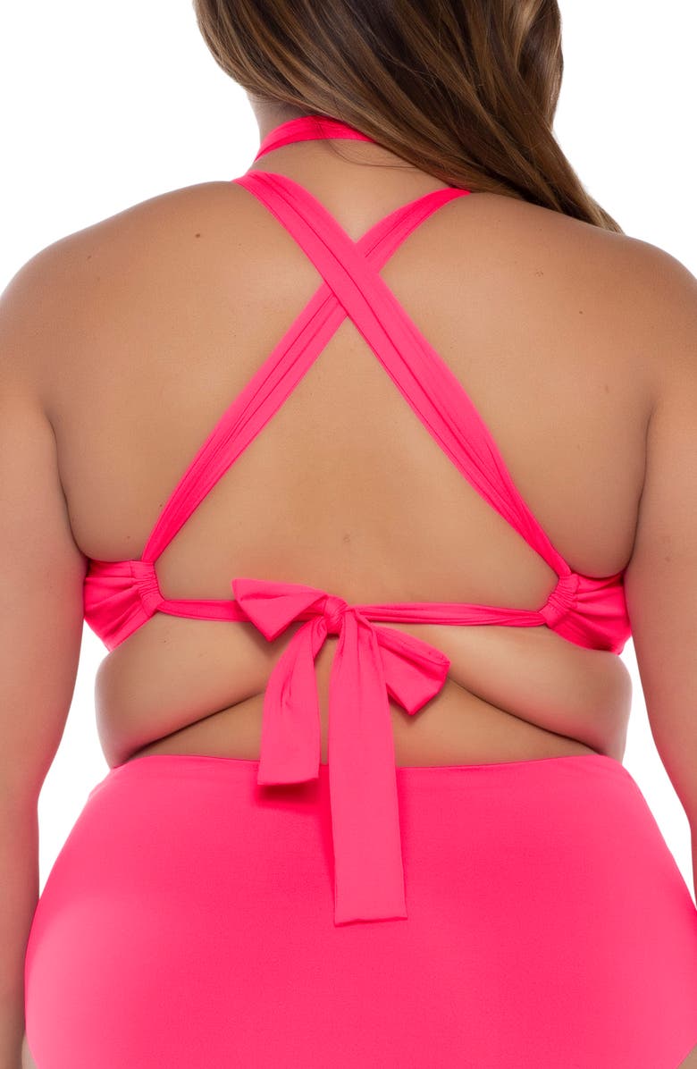 Becca Etc. Slasher Halter Bikini Top, Alternate, color,