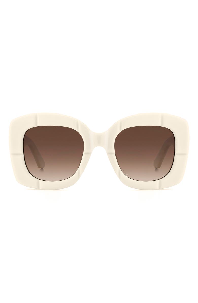 Kate Spade New York josey 50mm square sunglasses, Main, color, Ivory