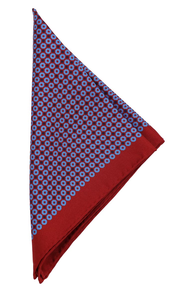 Geometric Pocket Square, Alternate, color, RED