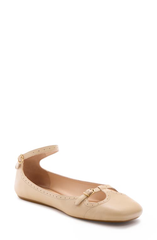 Chloé Chloe Misty Cut-out Leather Ballet Flats In Neutral