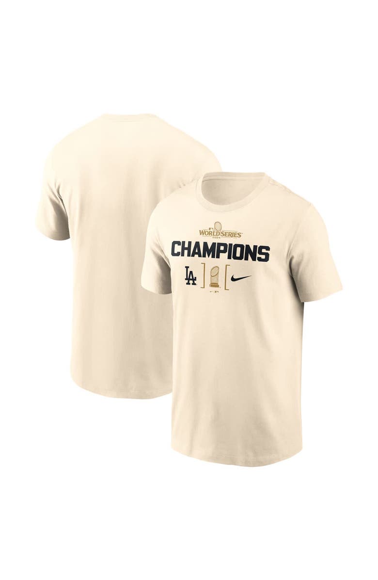 Nike Men's Nike Cream Los Angeles Dodgers 2024 World Series Champions  Trophy T-Shirt, Alternate, color, 