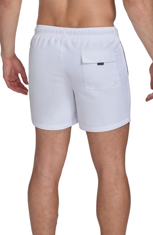 Calvin Klein Intense Power Swim Trunks In White