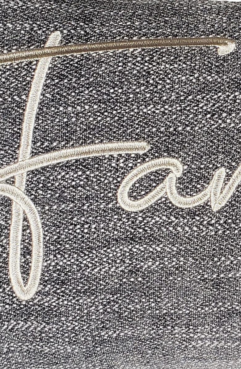 STUDIOCHIC Sentiments Family Embroidered Accent Pillow, Alternate, color, Gray