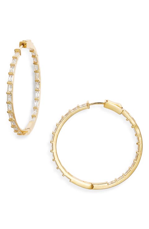 Baguette Hoop Earrings