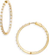 Nordstrom Baguette Hoop Earrings