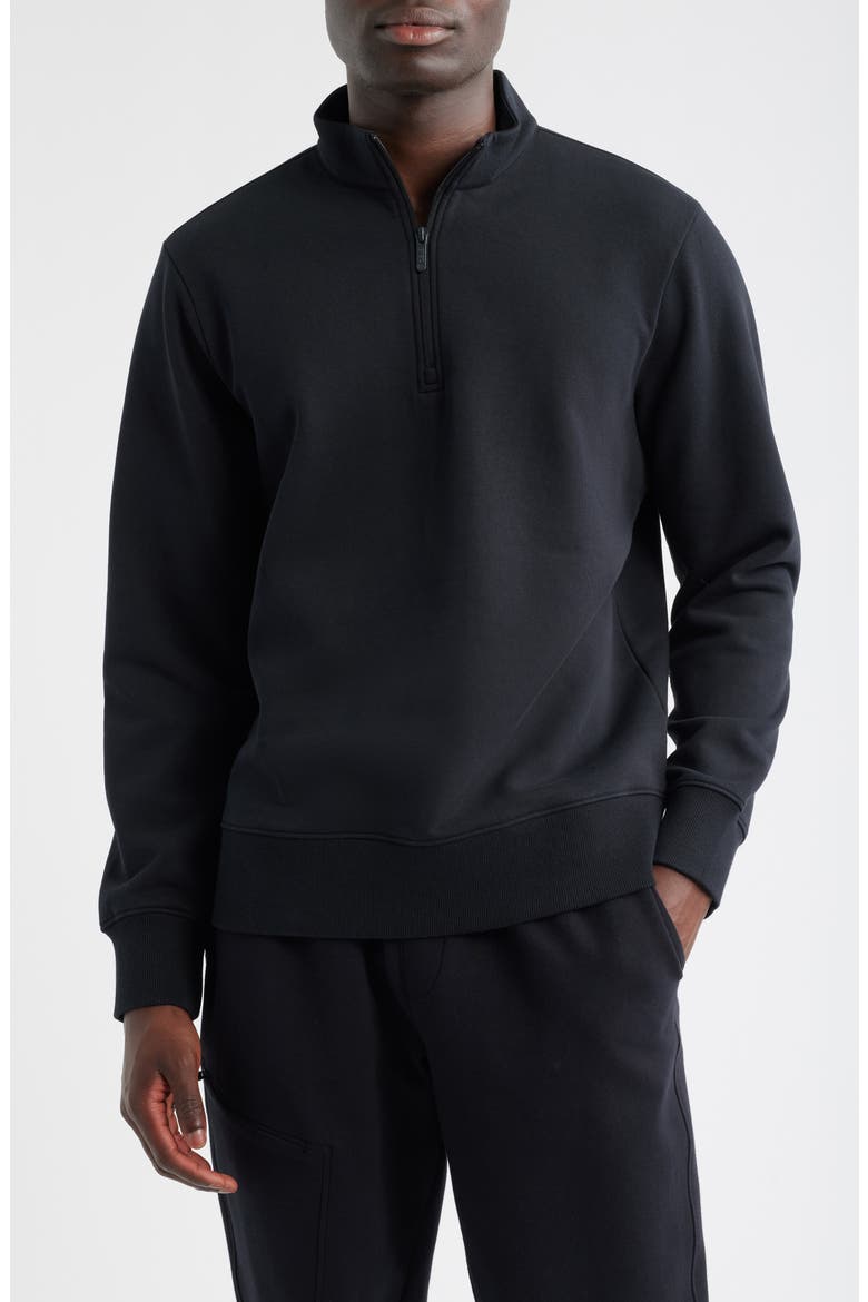 Vital Fleece Quarter Zip Pullover, Main, color, BLACK CAVIAR