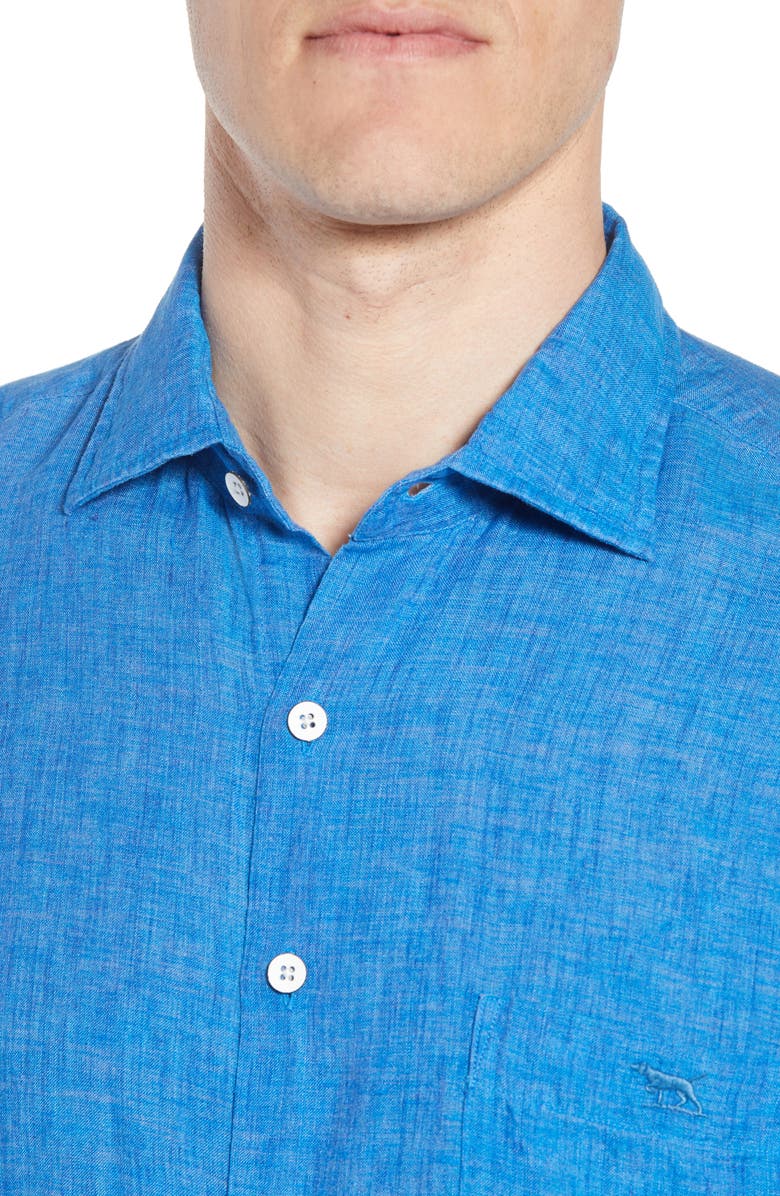 Rodd & Gunn Harris Bay Regular Fit Linen Sport Shirt, Alternate, color,