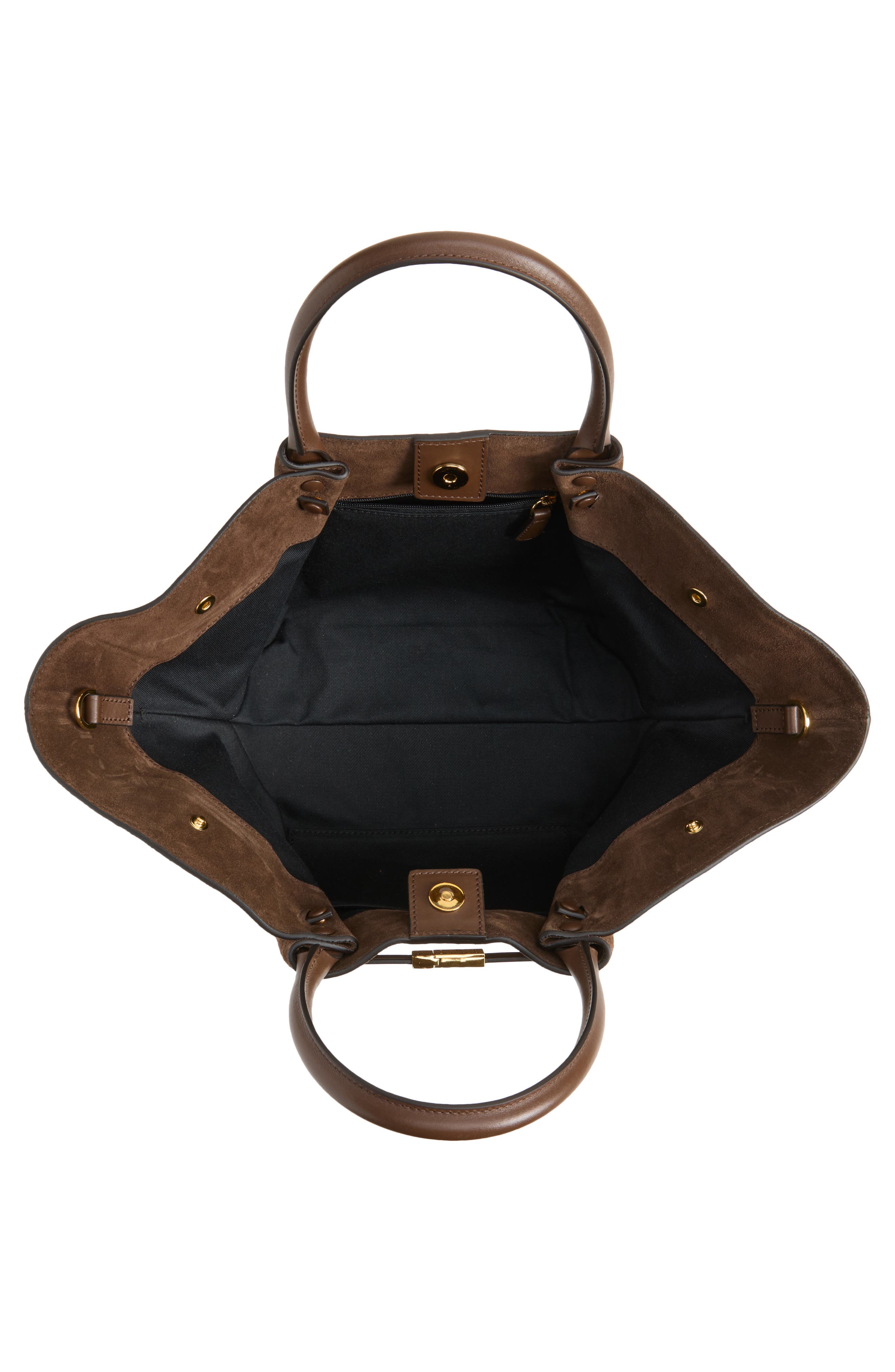 New York Midi Leather East/West Tote, Alternate, color, MOCHA/ MOCHA