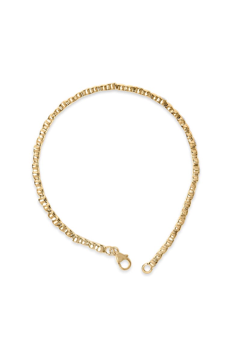 Gold Vermeil .925 Sterling Silver 1/7 Cttw Diamond Puff Heart Bangle Bracelet, Alternate, color, Silver