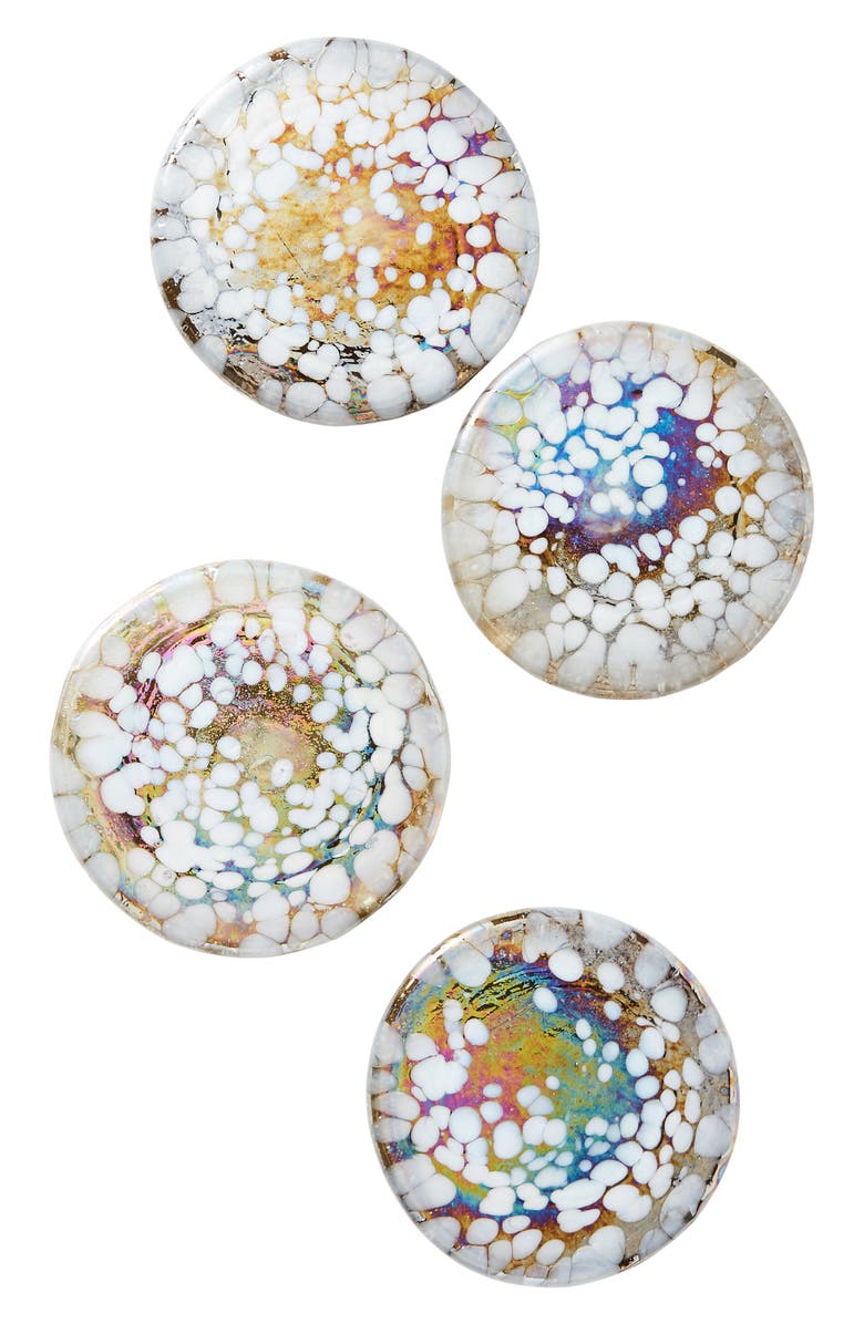 Anthropologie Home Anthropologie Petula Set of 4 Blown Glass Coasters, Alternate, color, 