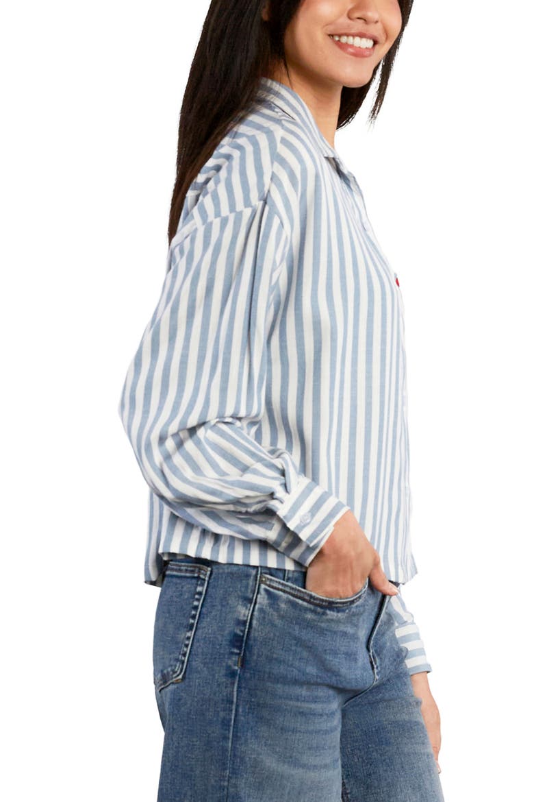 Boxy Stripe Heart Shirt, Alternate, color, BLUE POP STRIPE