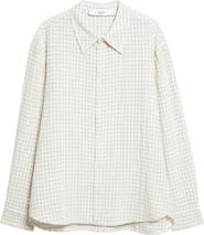 Séfr Wes Check Cotton Seersucker Button-Up Shirt