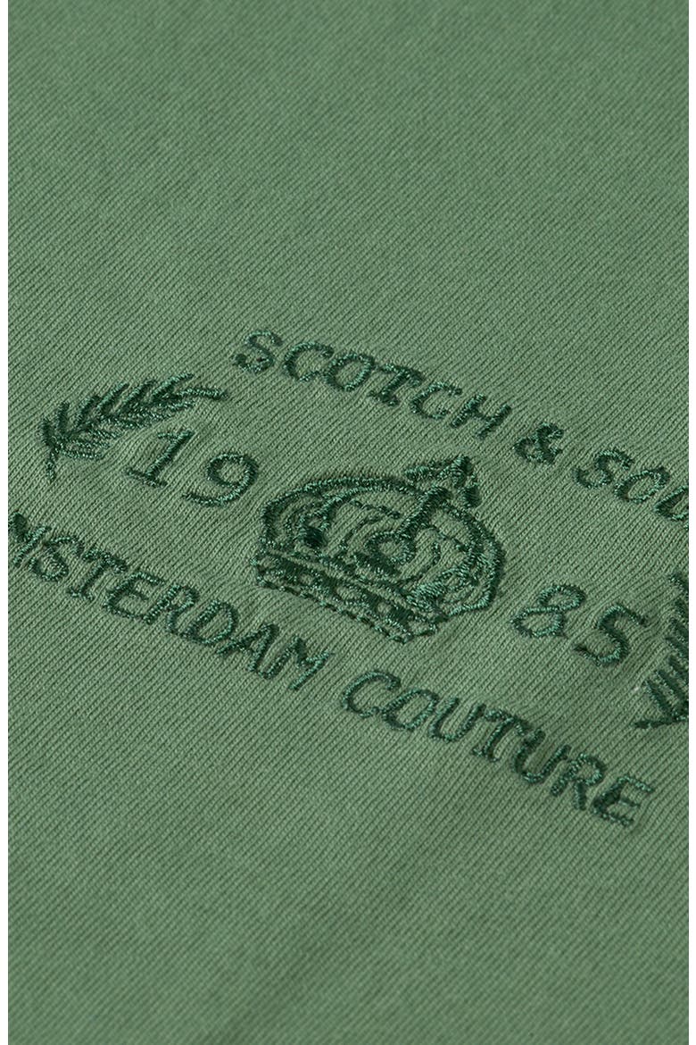 Roll Neck Cotton T-Shirt, Alternate, color, MYRTLE