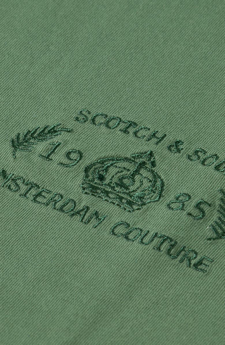 Scotch & Soda Roll Neck Cotton T-Shirt, Alternate, color, Myrtle