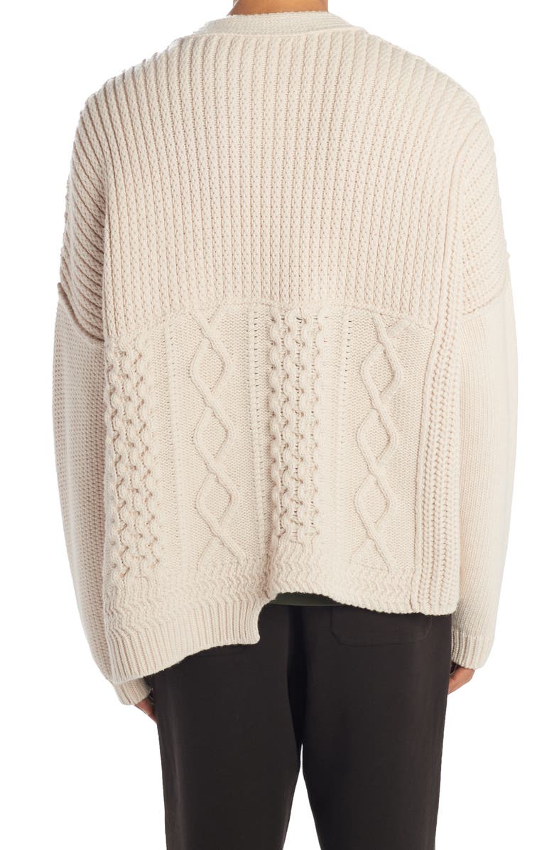 Ambush Asymmetrical Mixed Stitch Cardigan, Alternate, color,