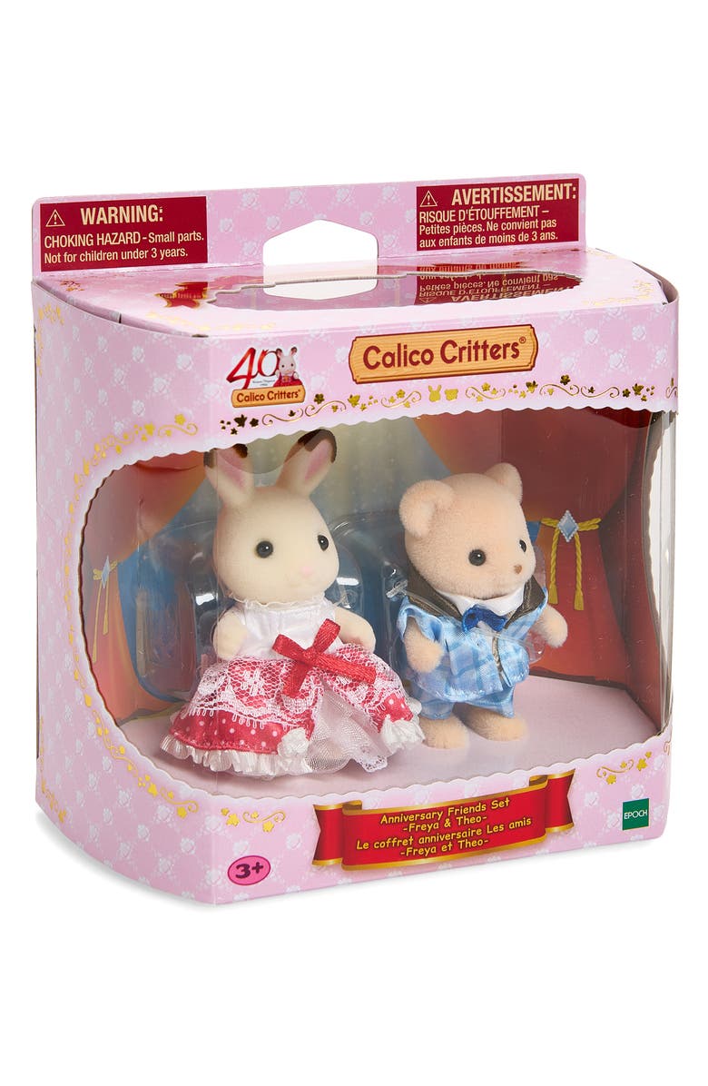 Calico Critters 40th Anniversary Friends Freya & Theo Figurine Set, Main, color, Multi