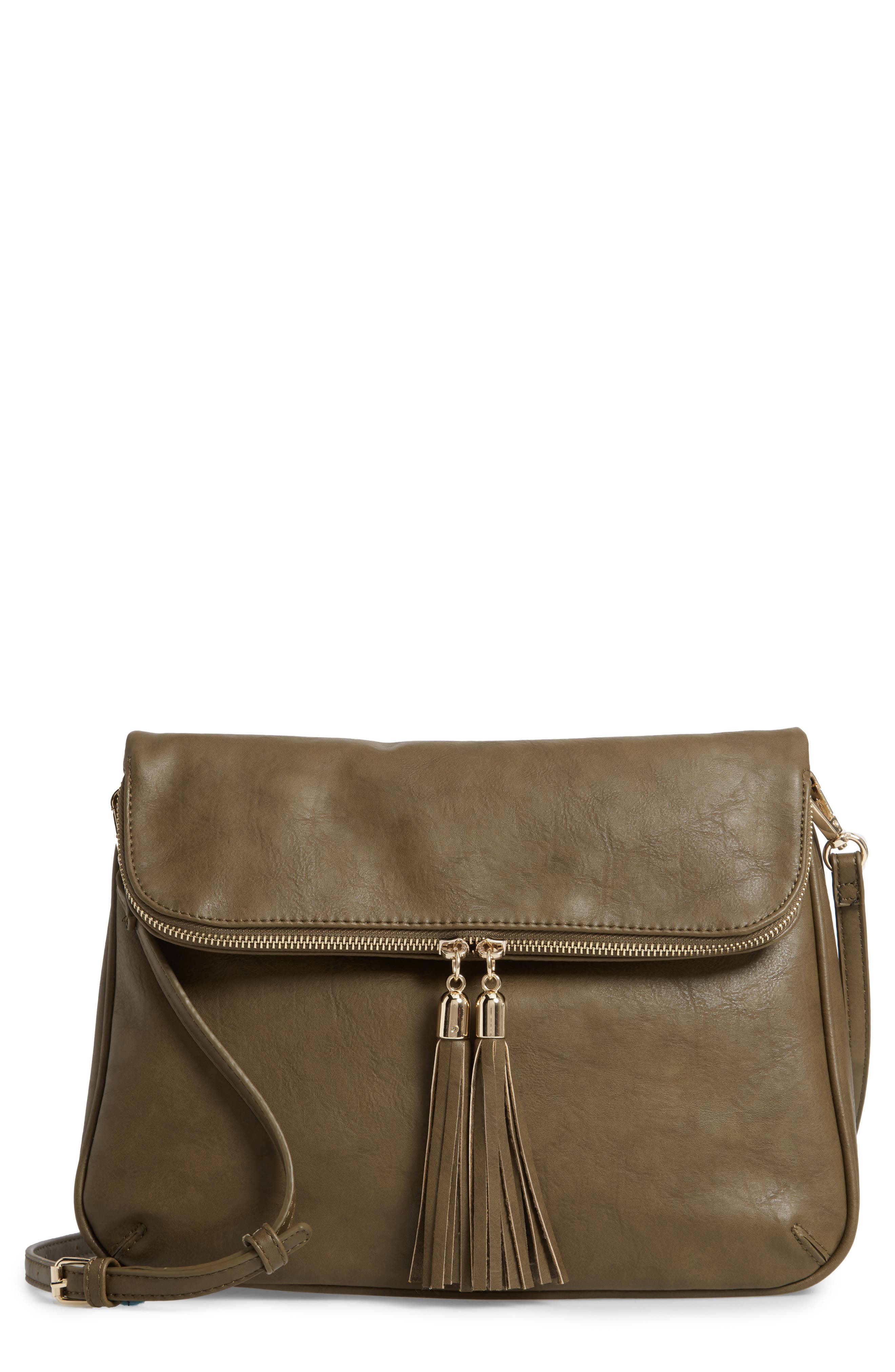 BP. Foldover Crossbody Bag, Main, color, 
