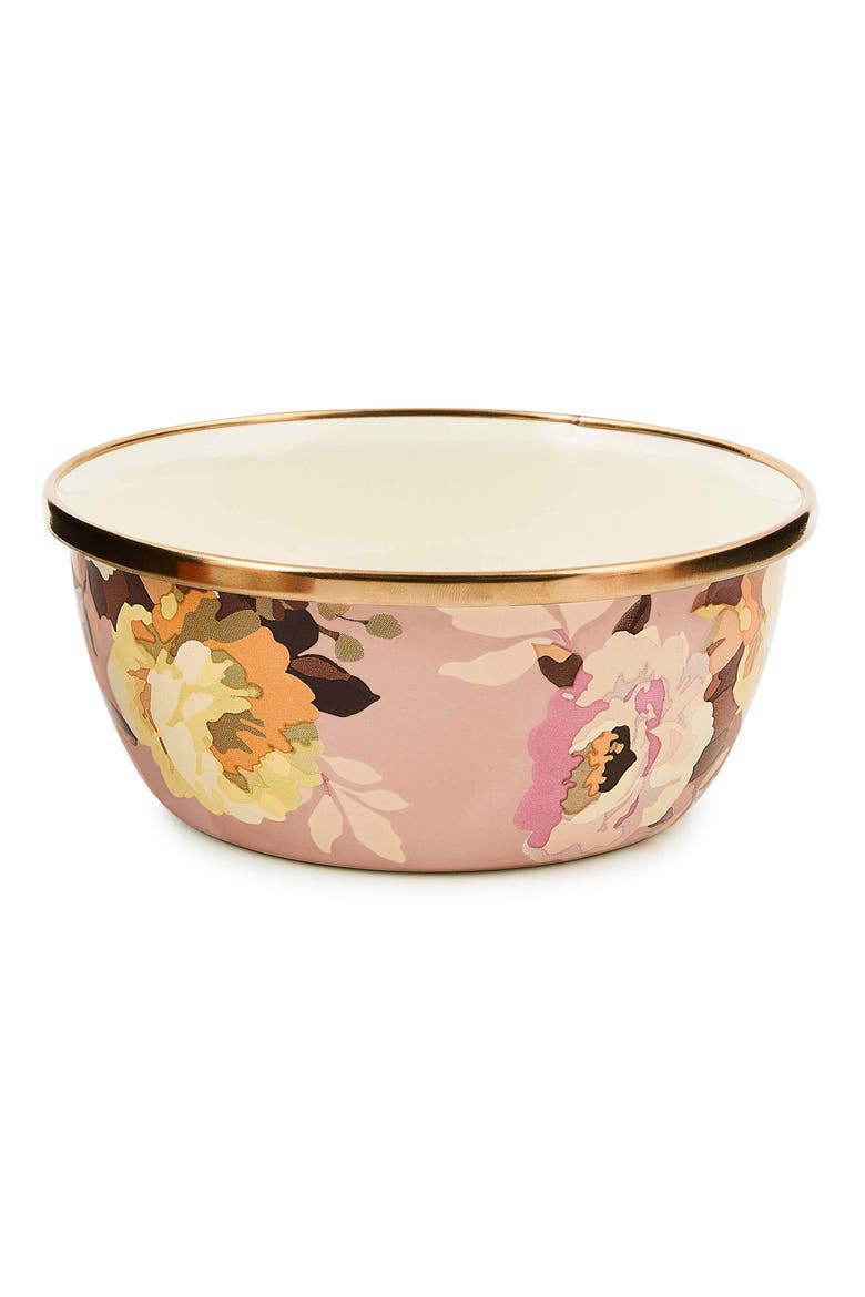 Wild Rose Mauve Enameled Steel Pinch Bowl, Main, color, MAUVE