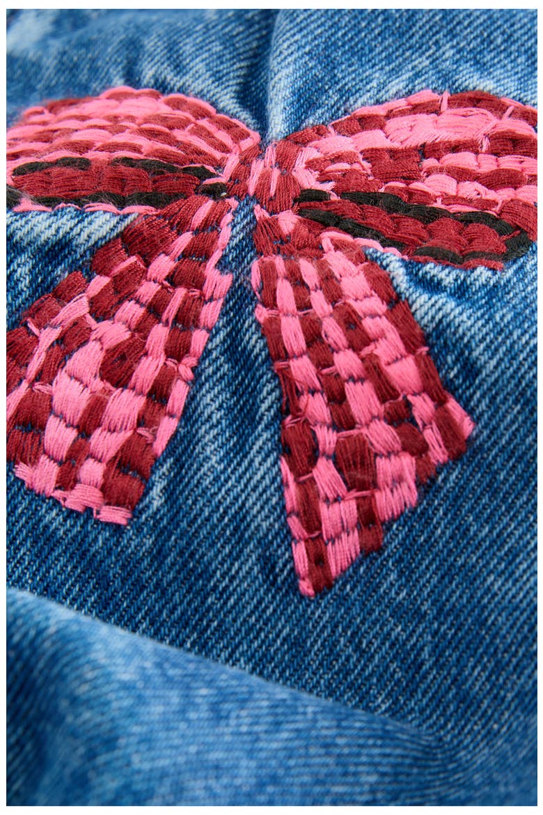 Kids' Doodles Embroidered Denim Jeans, Alternate, color, BLUE