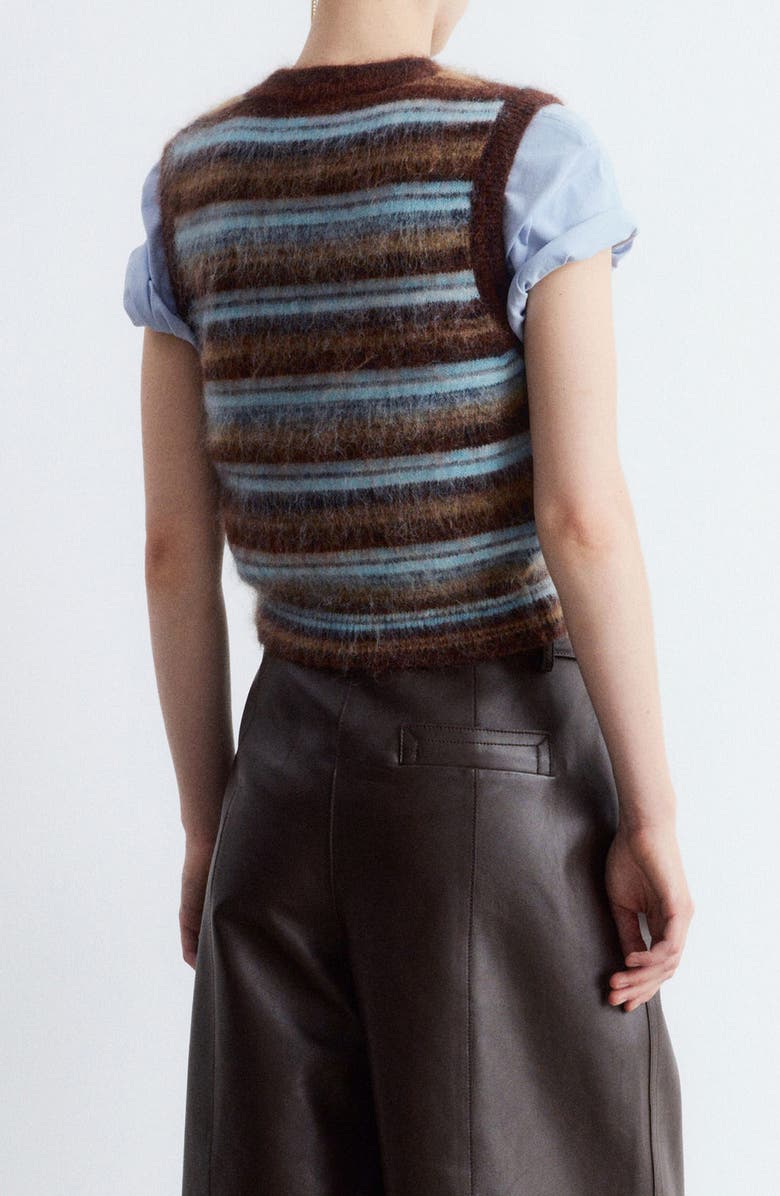 & Other Stories Stripe Wool & Mohair Blend Sweater Vest, Alternate, color, Beige Dark