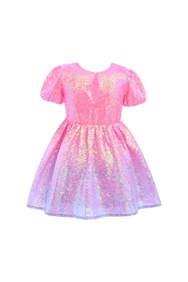 Sorella Sequin Flared Dress, Alternate, color, Pink