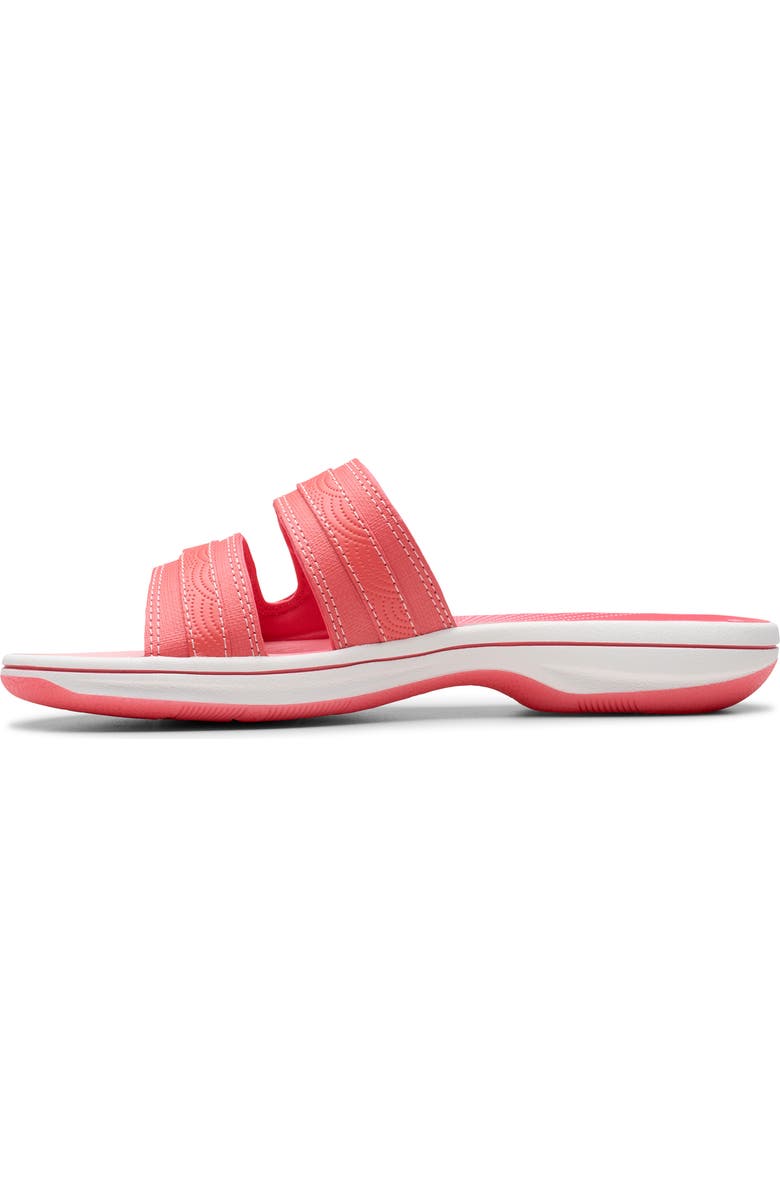 Clarks<sup>®</sup> Breeze Piper Slide Sandal, Alternate, color, Brt Coral Ombre