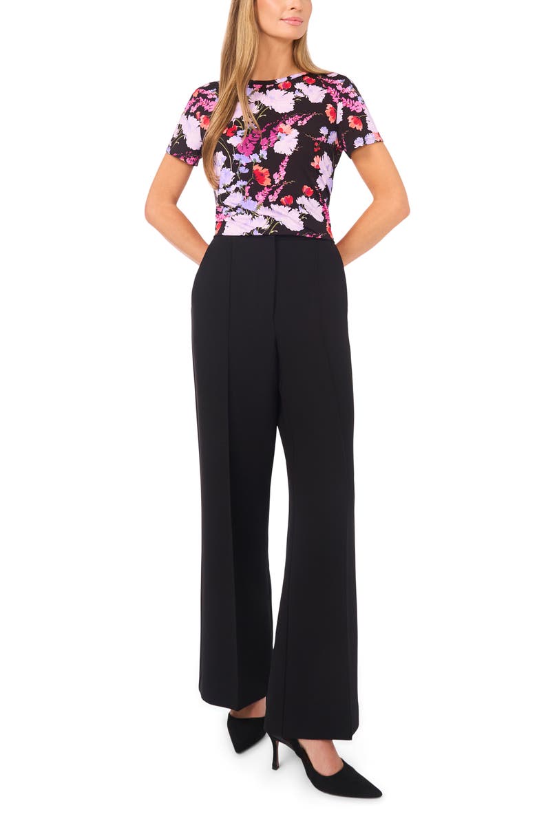 Ted Baker Eva Floral Boxy T-Shirt, Alternate, color, Rich Black