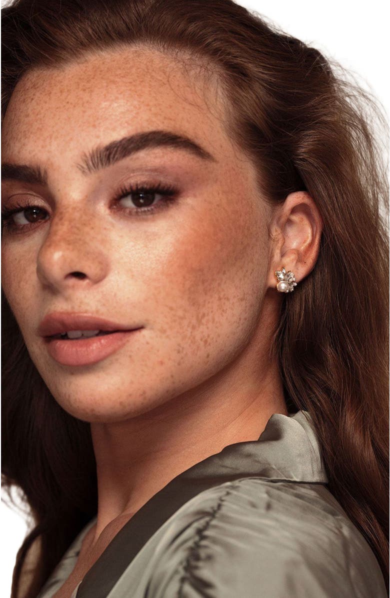 Olive & Piper Mini Bordeaux Studs, Alternate, color, Gold