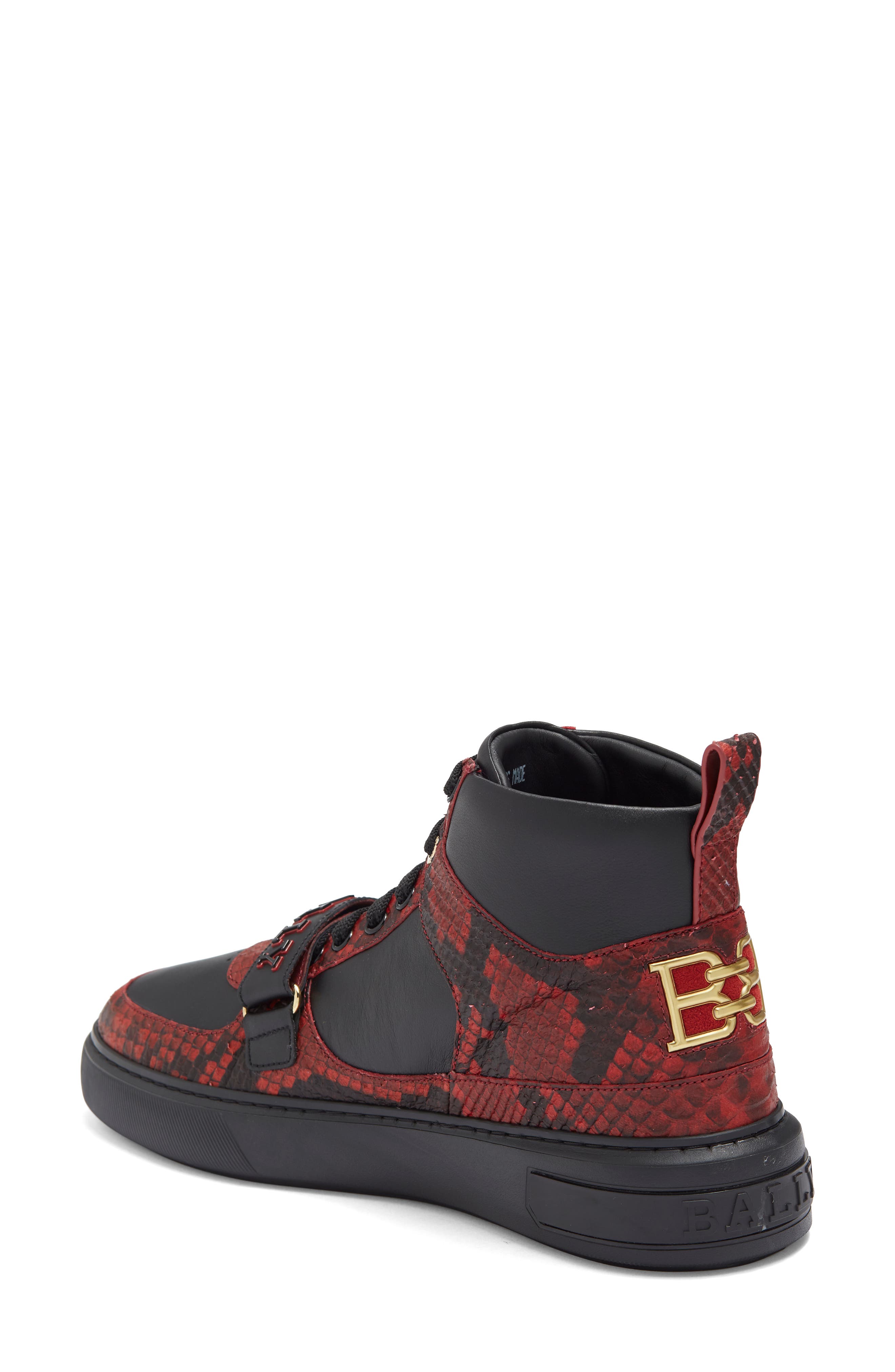 Bally Merry High Top Sneaker, Alternate, color, Bally Red