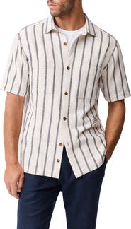 Rodd & Gunn Melford Stripe Short Sleeve Cotton Blend Button-Up Shirt