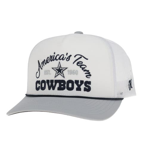 Men's HOOey  White/Gray Dallas Cowboys America's Team Trucker Adjustable Hat