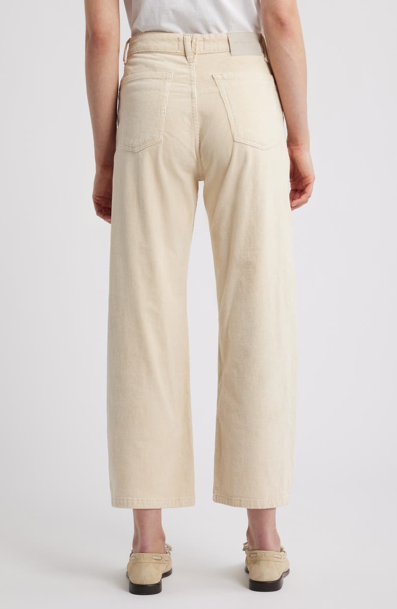 Free People Deep Trance Corduroy Wide Leg Ankle Pants, Alternate, color, White Swan