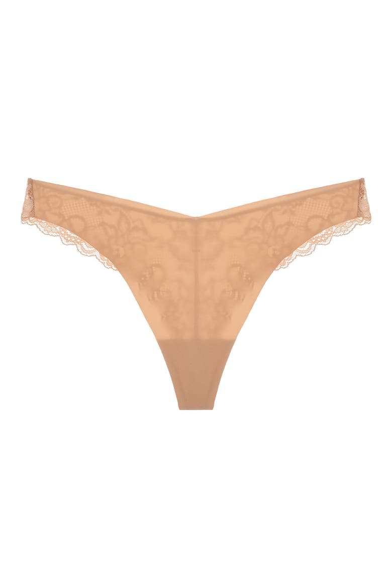 Estelle Lace Thong, Alternate, color, PRALINE