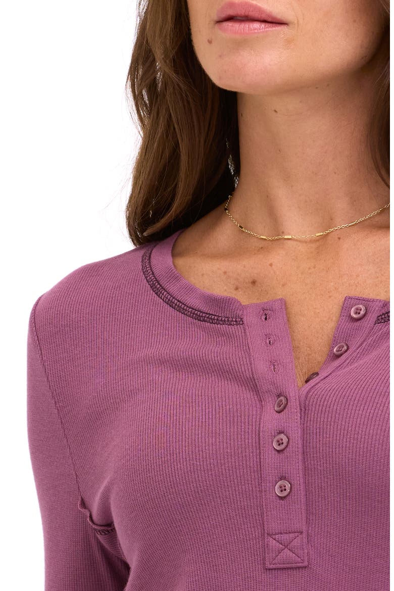 Alida Feather Rib Henley, Alternate, color, ROYAL PLUM / ULTRA MAROON
