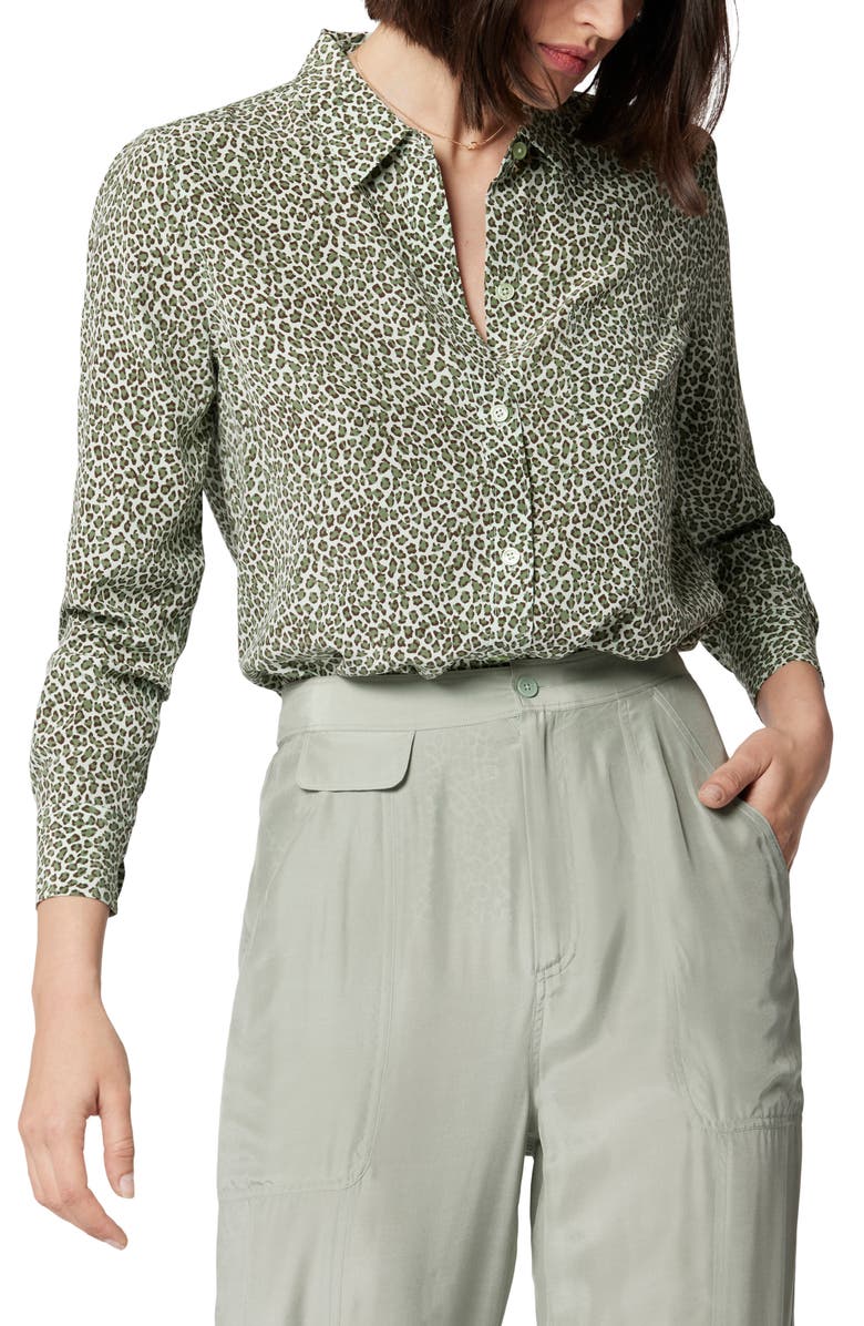 Equipment Leema Spot Silk Button-Up Shirt, Main, color, 