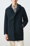 MANGO Water Repellent Parka with Removable Hood