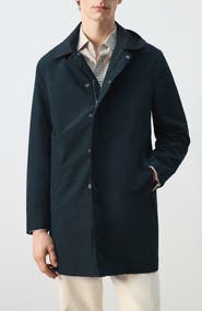 MANGO Water Repellent Parka with Removable Hood