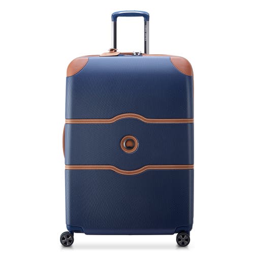 Delsey Paris Chatelet Air 2.0 Checked-large 28 Inch Hardside Luggage With Spinner Wheels In Navy Blue