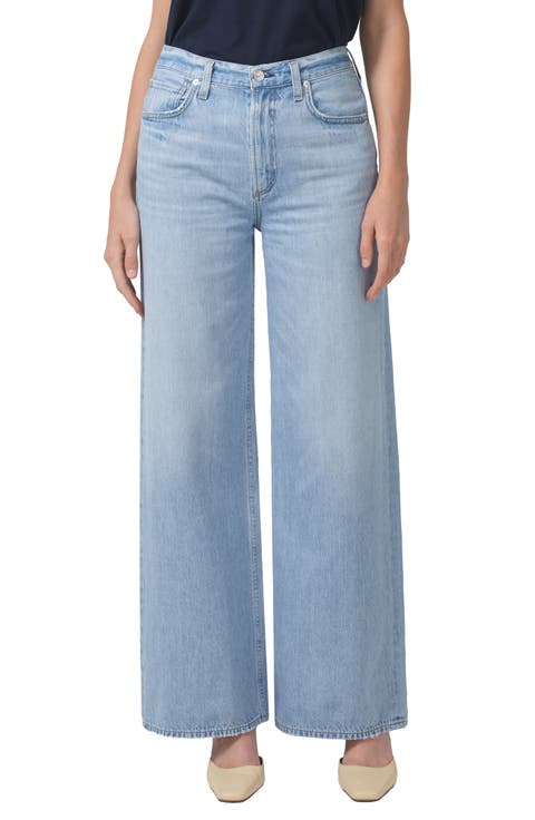 Paloma Baggy High Waist Organic Cotton Wide Leg Jeans (Moonbeam)
