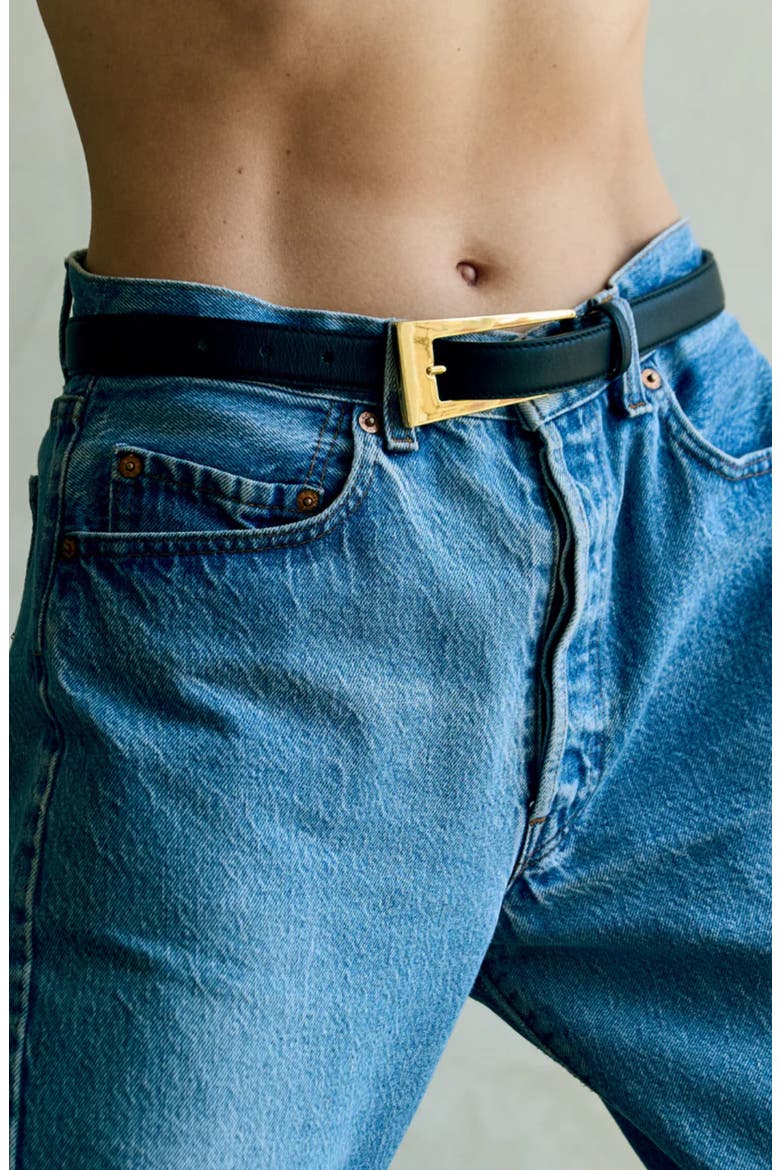 No. 10 Leather Belt, Alternate, color, BLACK GOLD