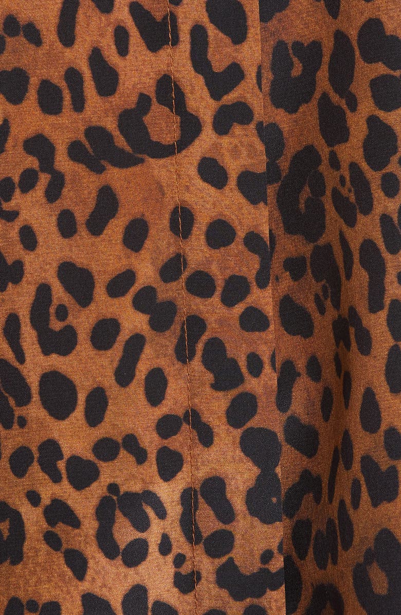 Lafayette 148 New York Diana Leopard Tie Neck Silk Blouse, Alternate, color,