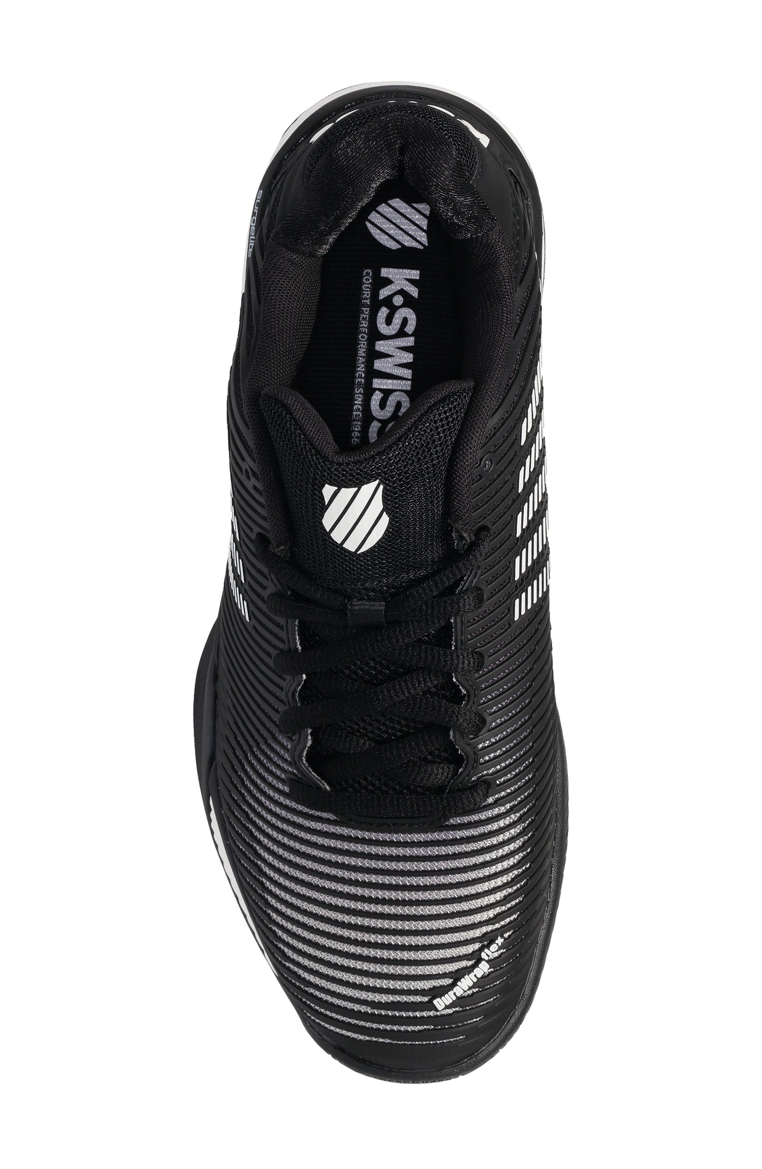 K-Swiss Hypercourt Express 2 Tennis Shoe, Alternate, color, Black/ White/ High-Rise