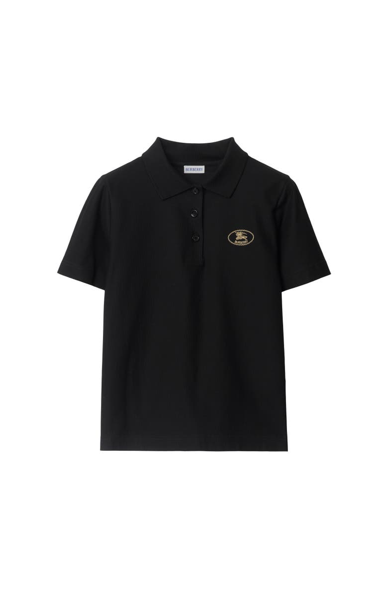 Burberry Cotton Polo Shirt, Alternate, color, Black