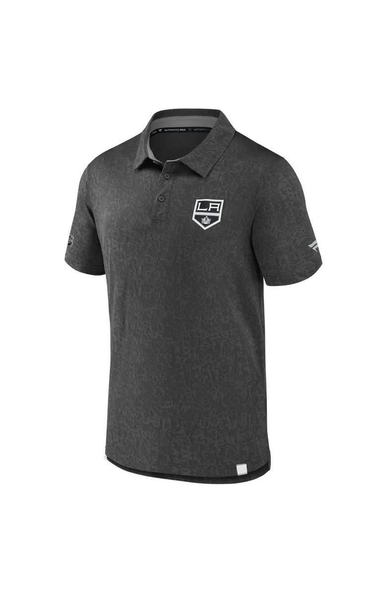 FANATICS Men's Fanatics Black Los Angeles Kings Authentic Pro Jacquard Polo, Alternate, color,