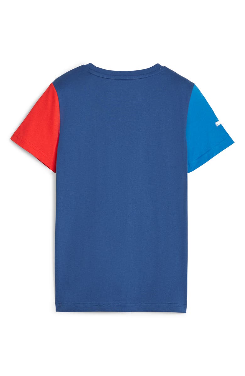 PUMA Kids' x BMW M Motorsport Colorblock Cotton Graphic T-Shirt, Alternate, color, Pro Blue-M Color