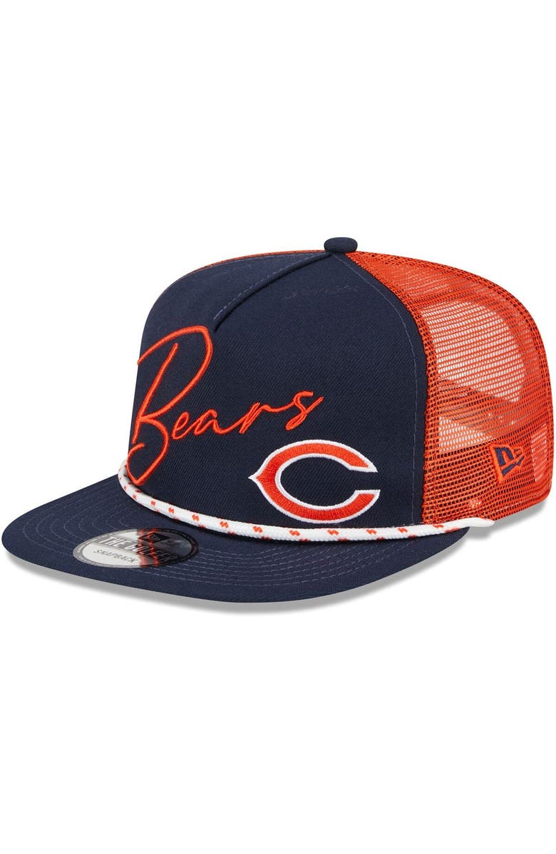 New Era Men's New Era Navy Chicago Bears Script Logo Golfer 9FIFTY Snapback Hat, Main, color, 
